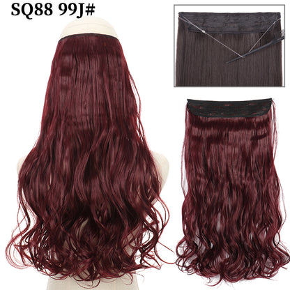 Invisible Fish Line Wavy Hair Extension Blonde/Black 99j 32inch-80cm by HitMyNeed