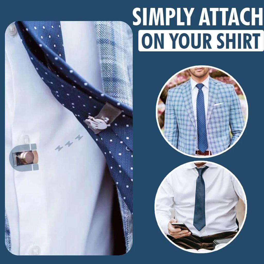 Invisible Magnetic Tie Clip for Secure Neckties by HitMyNeed