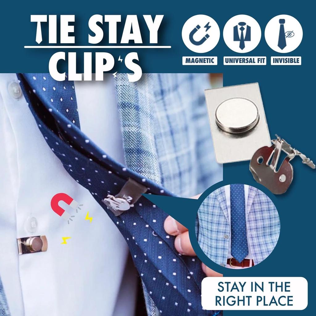 Invisible Magnetic Tie Clip for Secure Neckties by HitMyNeed