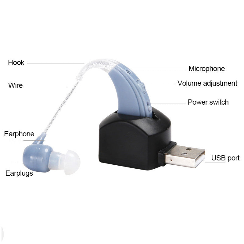 Invisible Rechargeable Hearing Aid with Volume Control by HitMyNeed