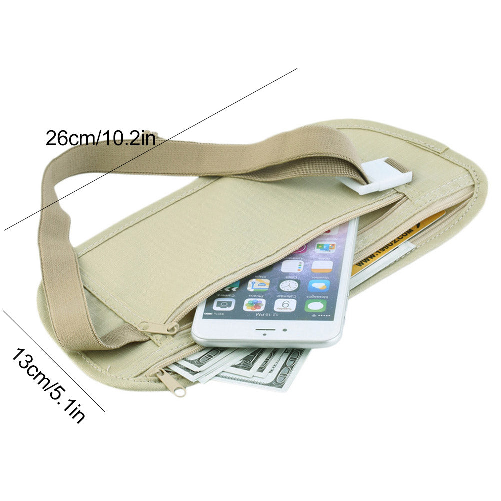Invisible Travel Money Belt Waist Pouch Wallet by HitMyNeed