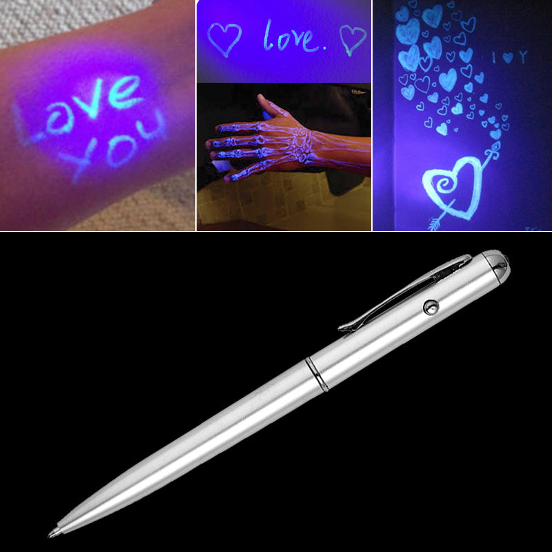 Invisible UV Ink Pen with Built-In UV Light by HitMyNeed