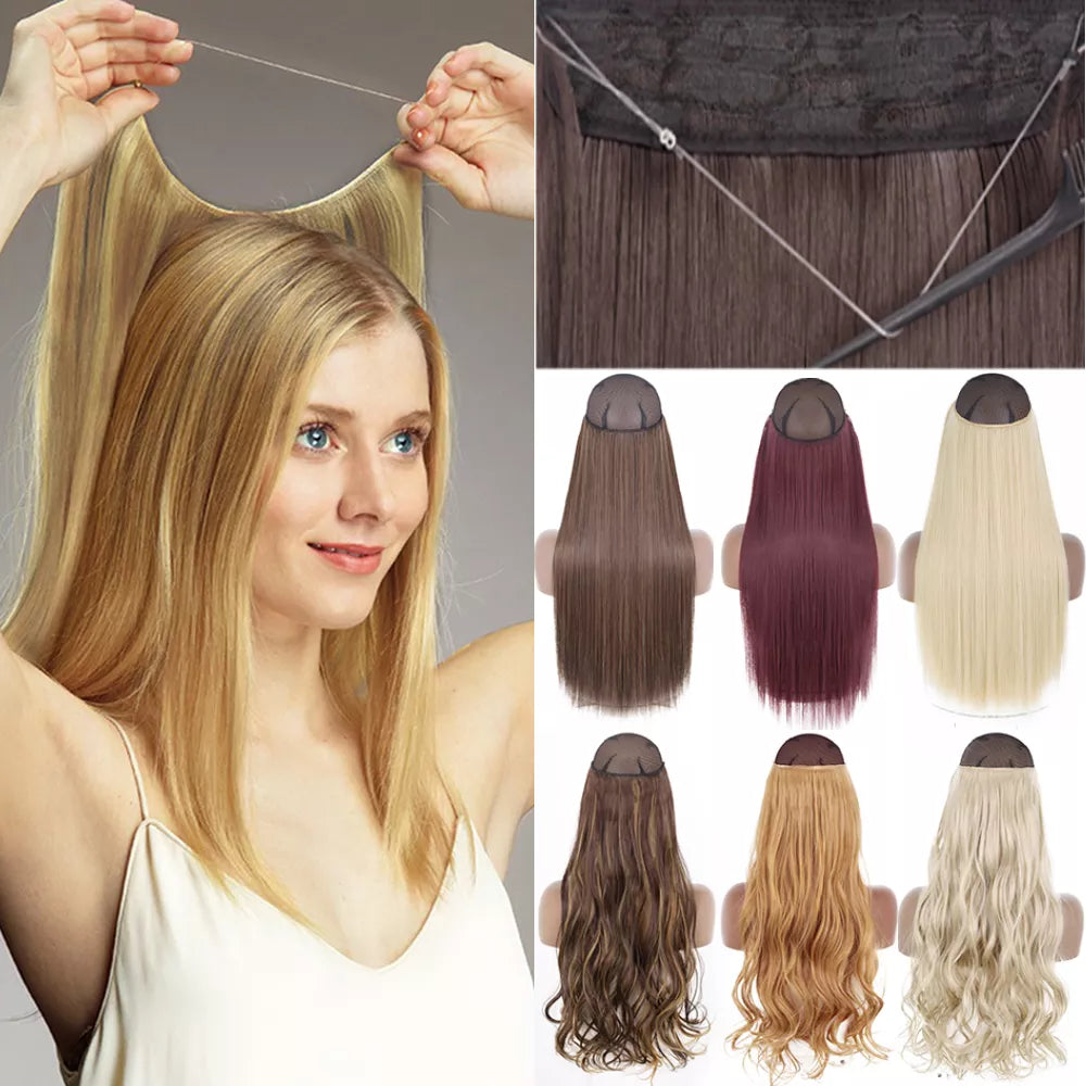 Invisible Wire One-Piece Synthetic Hair Extension by HitMyNeed