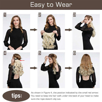 Invisible Wire One-Piece Synthetic Hair Extension by HitMyNeed