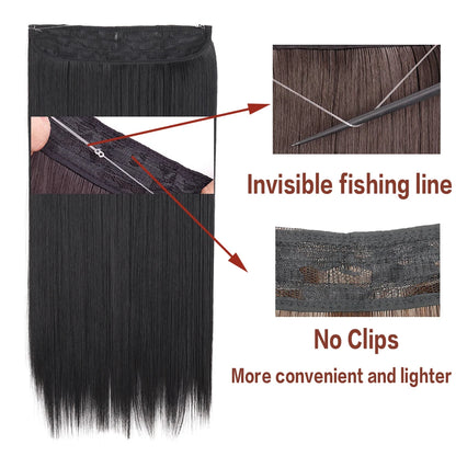 Invisible Wire One-Piece Synthetic Hair Extension by HitMyNeed