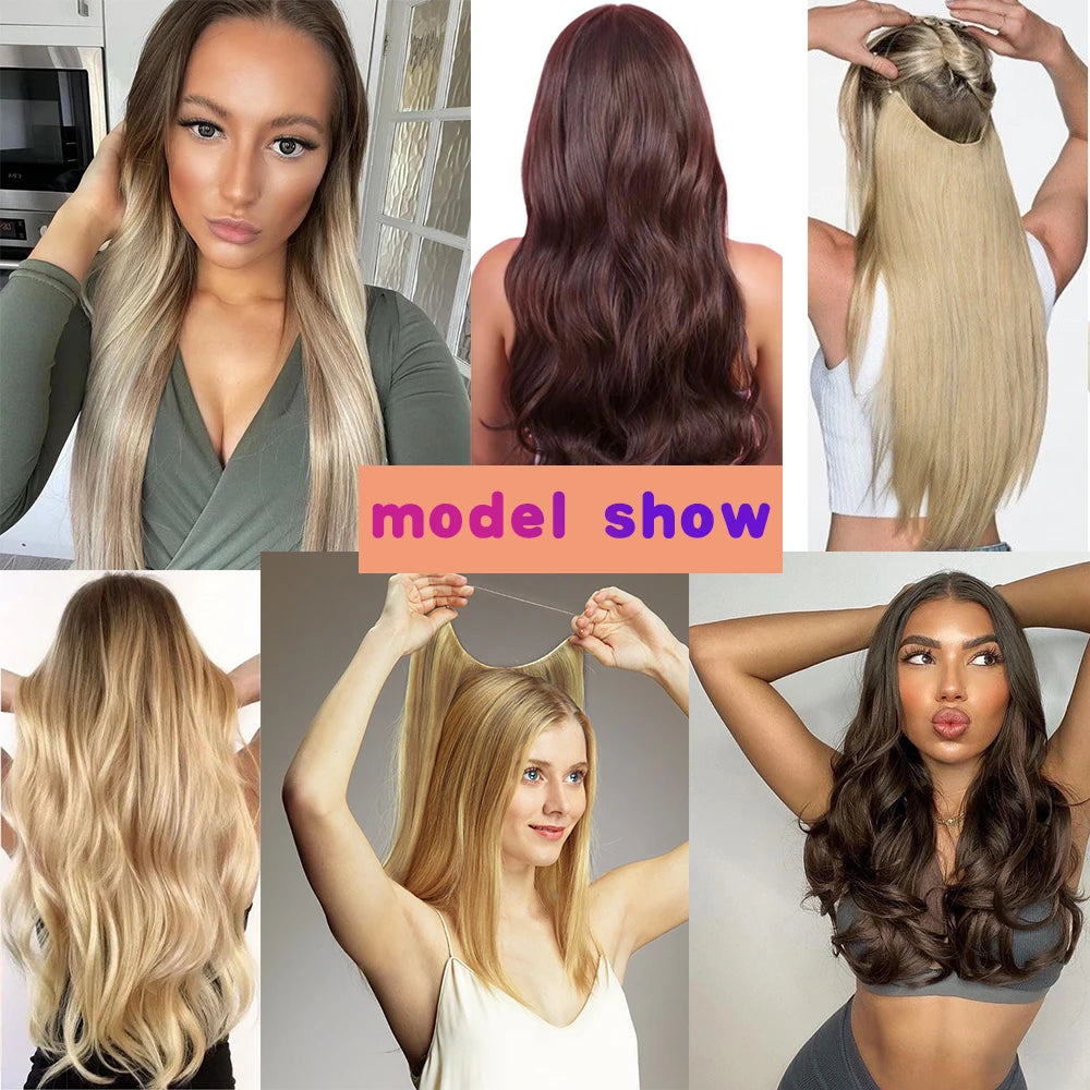 Invisible Wire One-Piece Synthetic Hair Extension by HitMyNeed
