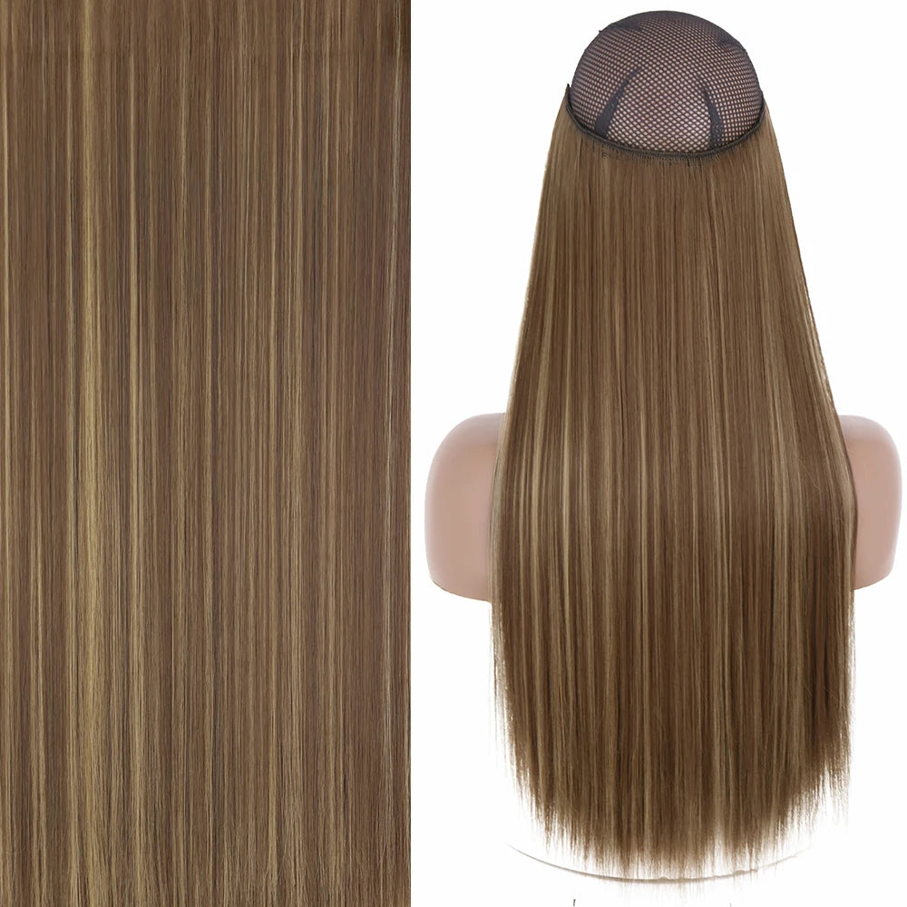 Invisible Wire One-Piece Synthetic Hair Extension sq66-10h24 22inches by HitMyNeed