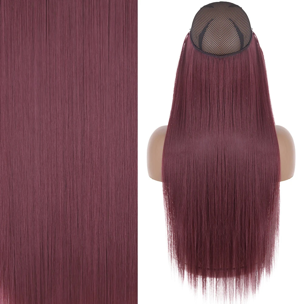 Invisible Wire One-Piece Synthetic Hair Extension sq66-118 32inches by HitMyNeed