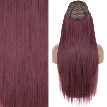 Invisible Wire One-Piece Synthetic Hair Extension sq66-118 32inches by HitMyNeed