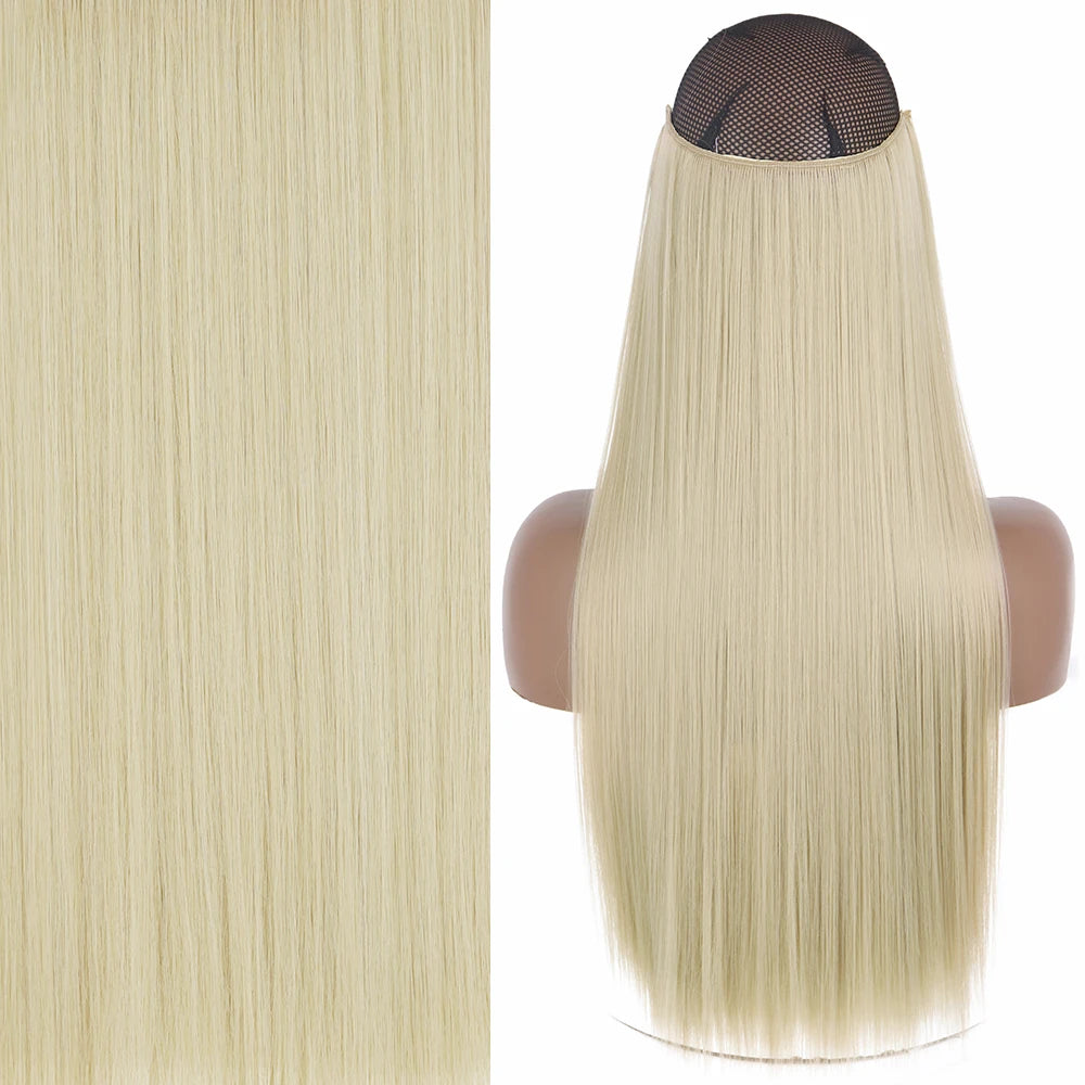Invisible Wire One-Piece Synthetic Hair Extension sq66-16 32inches by HitMyNeed