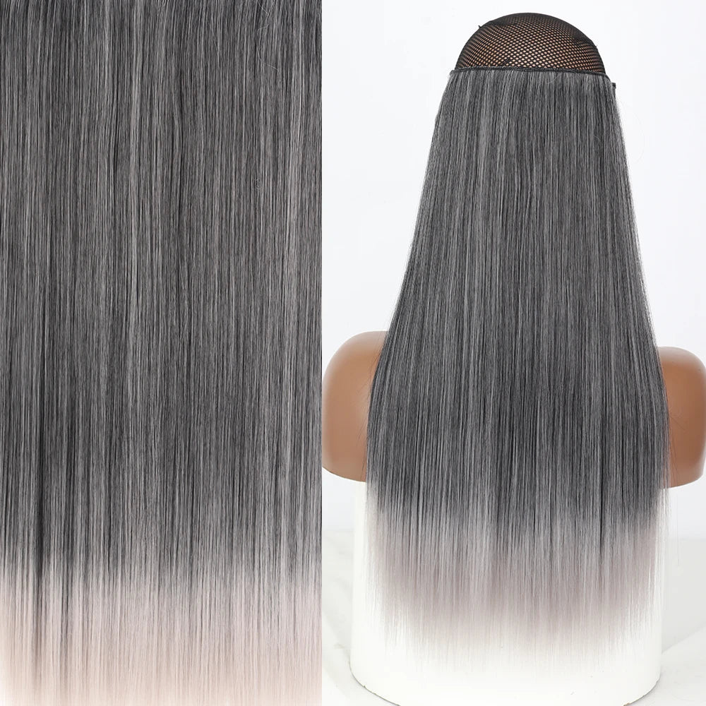 Invisible Wire One-Piece Synthetic Hair Extension sq66-1bt0906 32inches by HitMyNeed