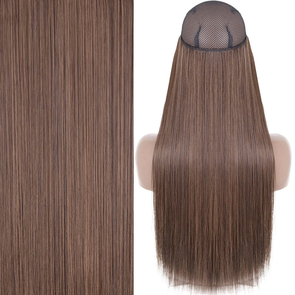 Invisible Wire One-Piece Synthetic Hair Extension sq66-2-30 22inches by HitMyNeed