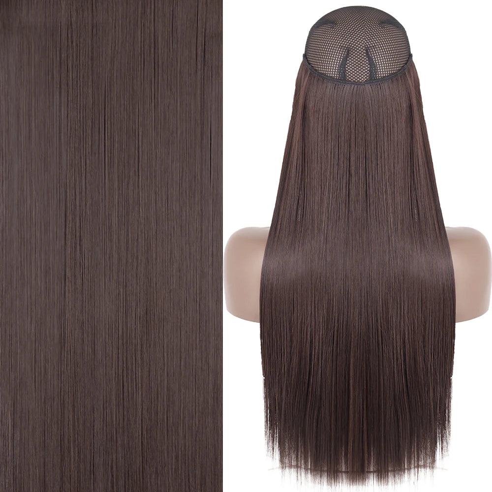 Invisible Wire One-Piece Synthetic Hair Extension sq66-2-33 22inches by HitMyNeed
