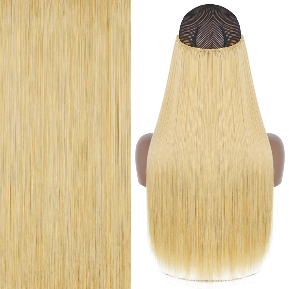 Invisible Wire One-Piece Synthetic Hair Extension sq66-22-613 32inches by HitMyNeed