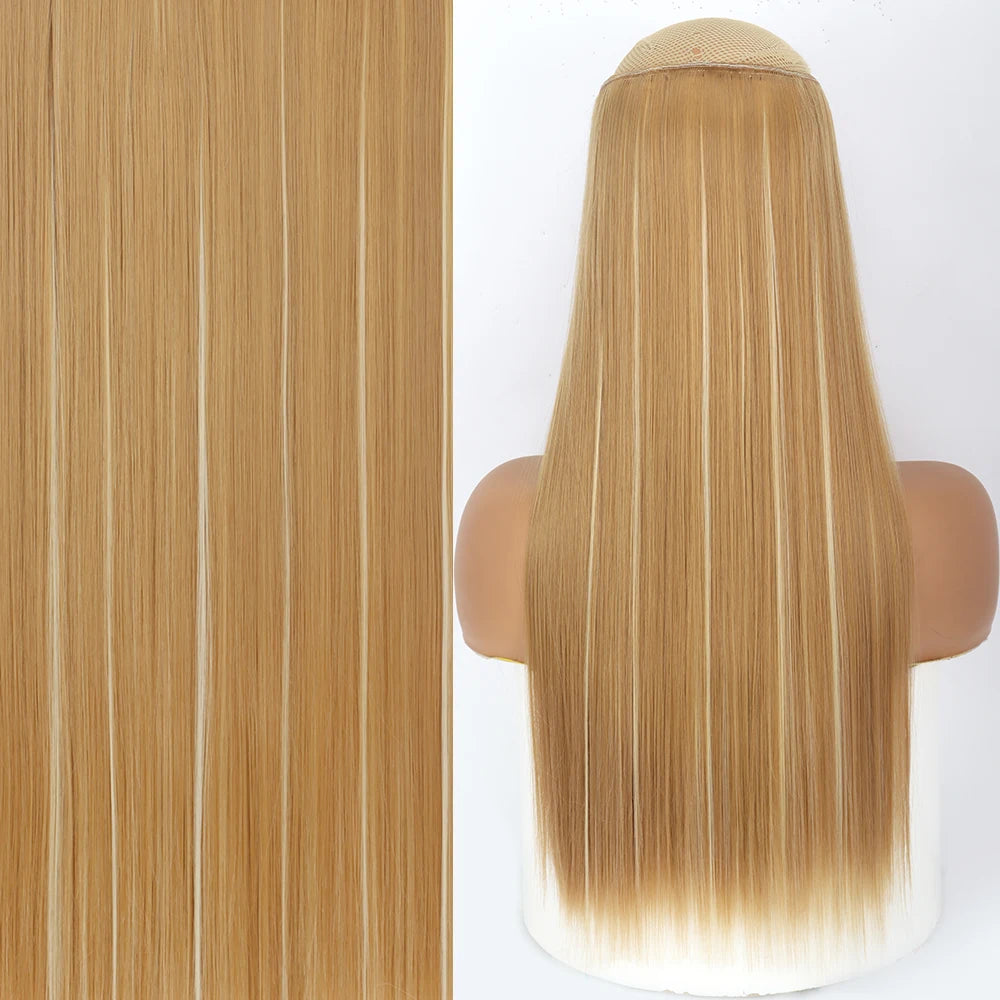 Invisible Wire One-Piece Synthetic Hair Extension sq66-27h613 32inches by HitMyNeed