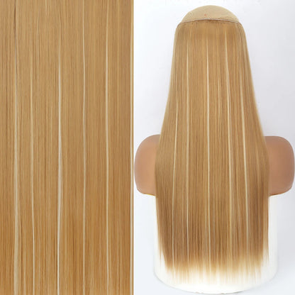 Invisible Wire One-Piece Synthetic Hair Extension sq66-27h613 32inches by HitMyNeed