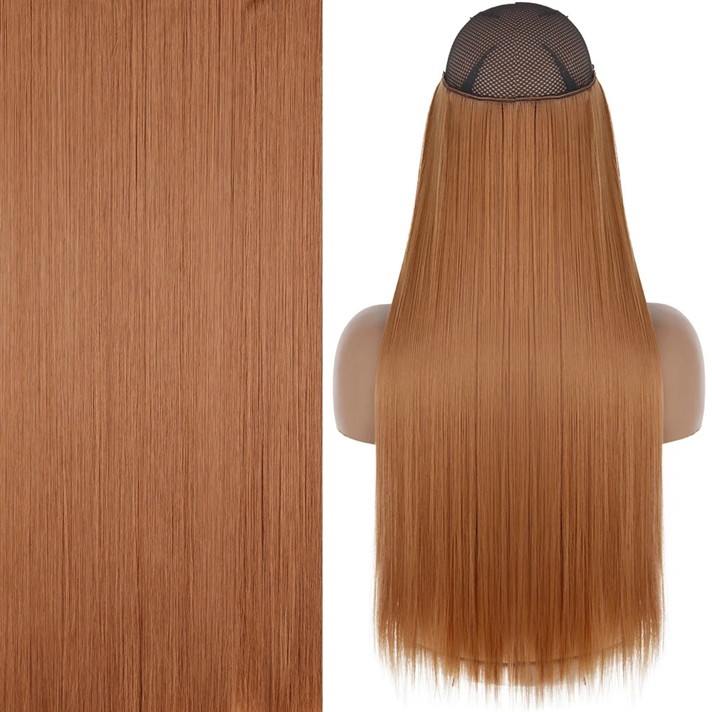 Invisible Wire One-Piece Synthetic Hair Extension sq66-30 32inches by HitMyNeed