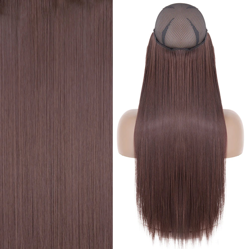 Invisible Wire One-Piece Synthetic Hair Extension sq66-33 32inches by HitMyNeed