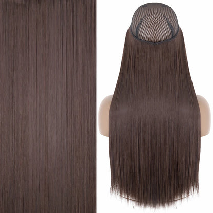 Invisible Wire One-Piece Synthetic Hair Extension sq66-4 22inches by HitMyNeed