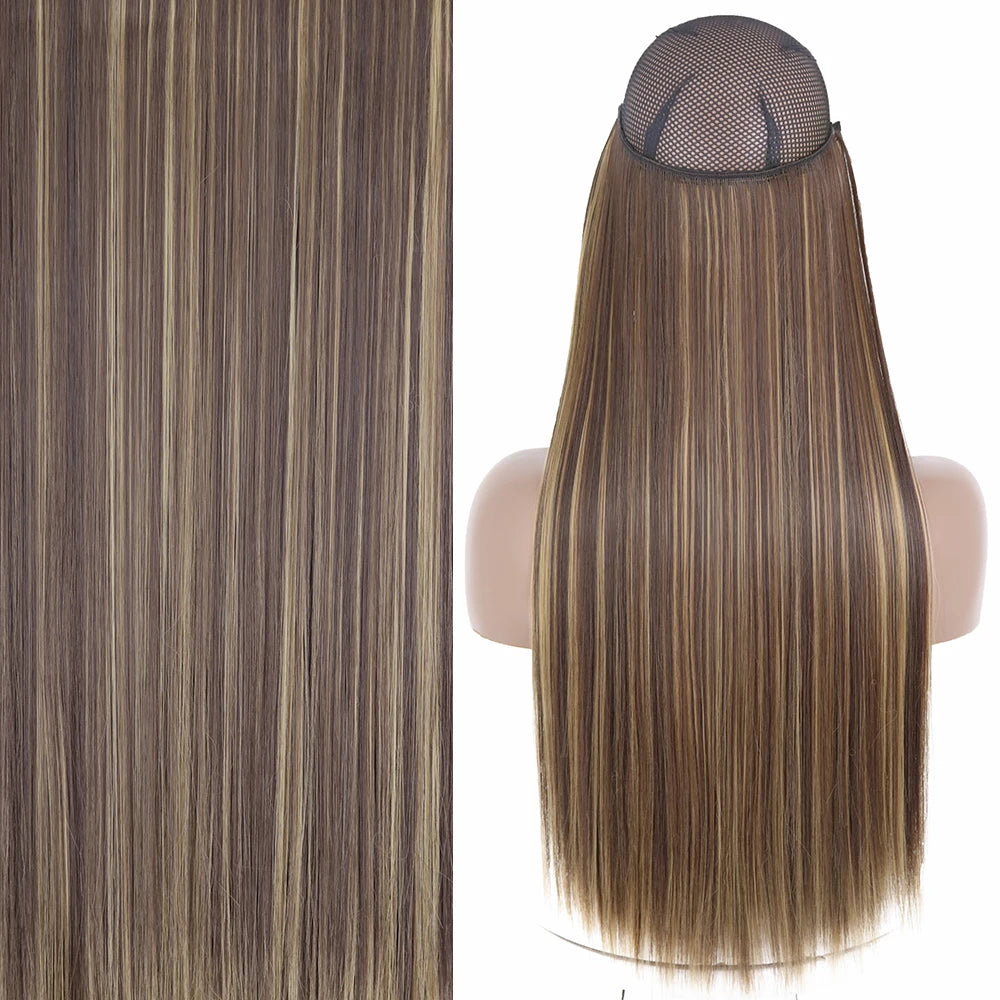 Invisible Wire One-Piece Synthetic Hair Extension sq66-4h27 22inches by HitMyNeed