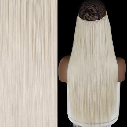 Invisible Wire One-Piece Synthetic Hair Extension sq66-60 32inches by HitMyNeed