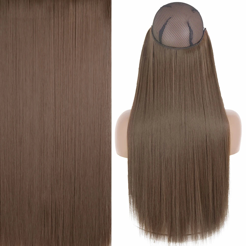 Invisible Wire One-Piece Synthetic Hair Extension sq66-8 22inches by HitMyNeed