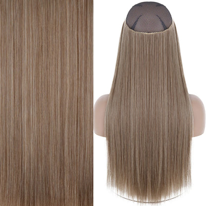 Invisible Wire One-Piece Synthetic Hair Extension sq66-m12-613 32inches by HitMyNeed
