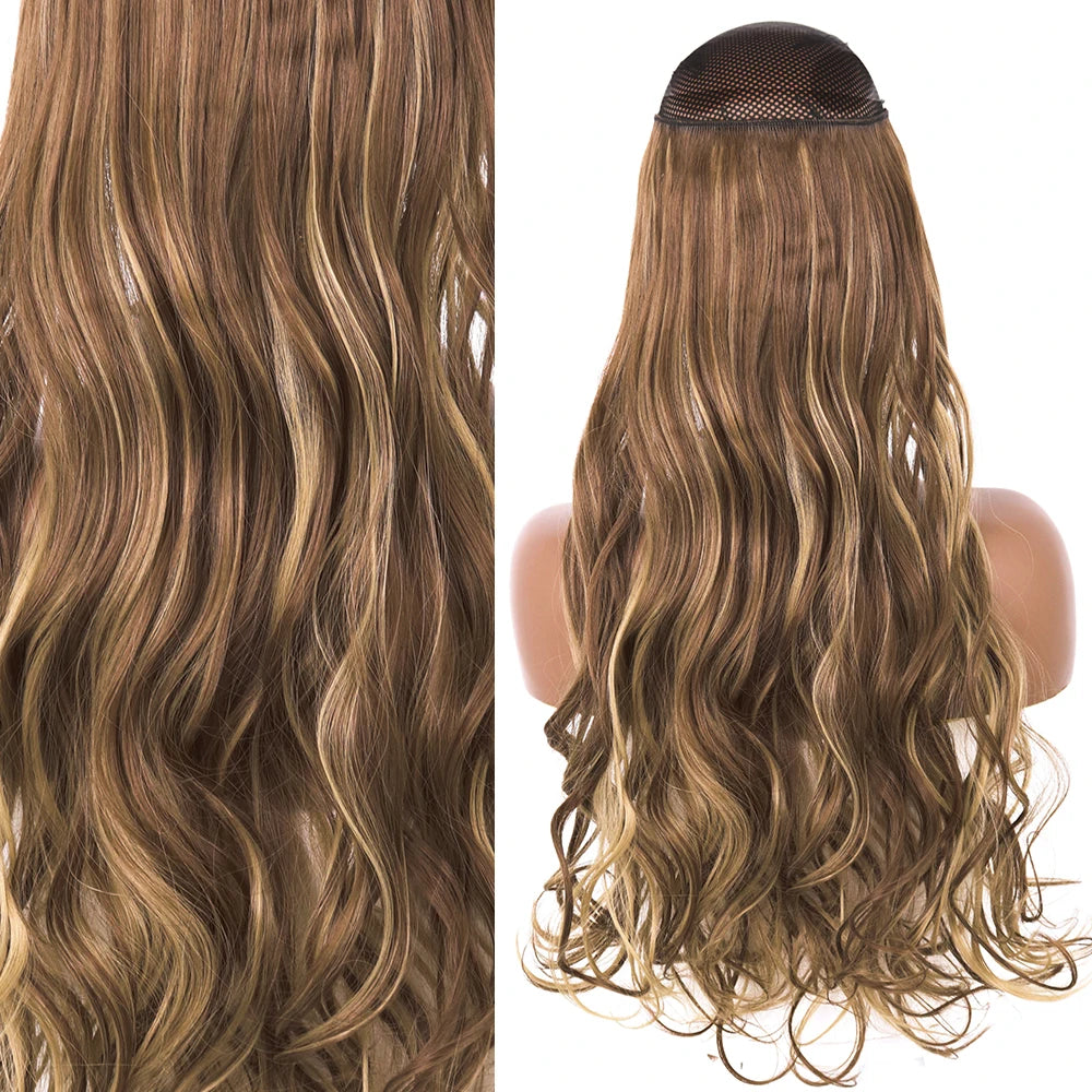Invisible Wire One-Piece Synthetic Hair Extension sq88-10h24 32inches by HitMyNeed
