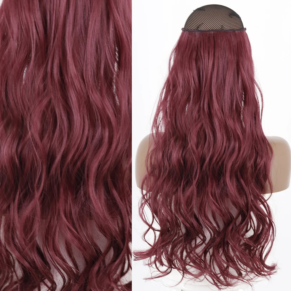 Invisible Wire One-Piece Synthetic Hair Extension sq88-118 32inches by HitMyNeed