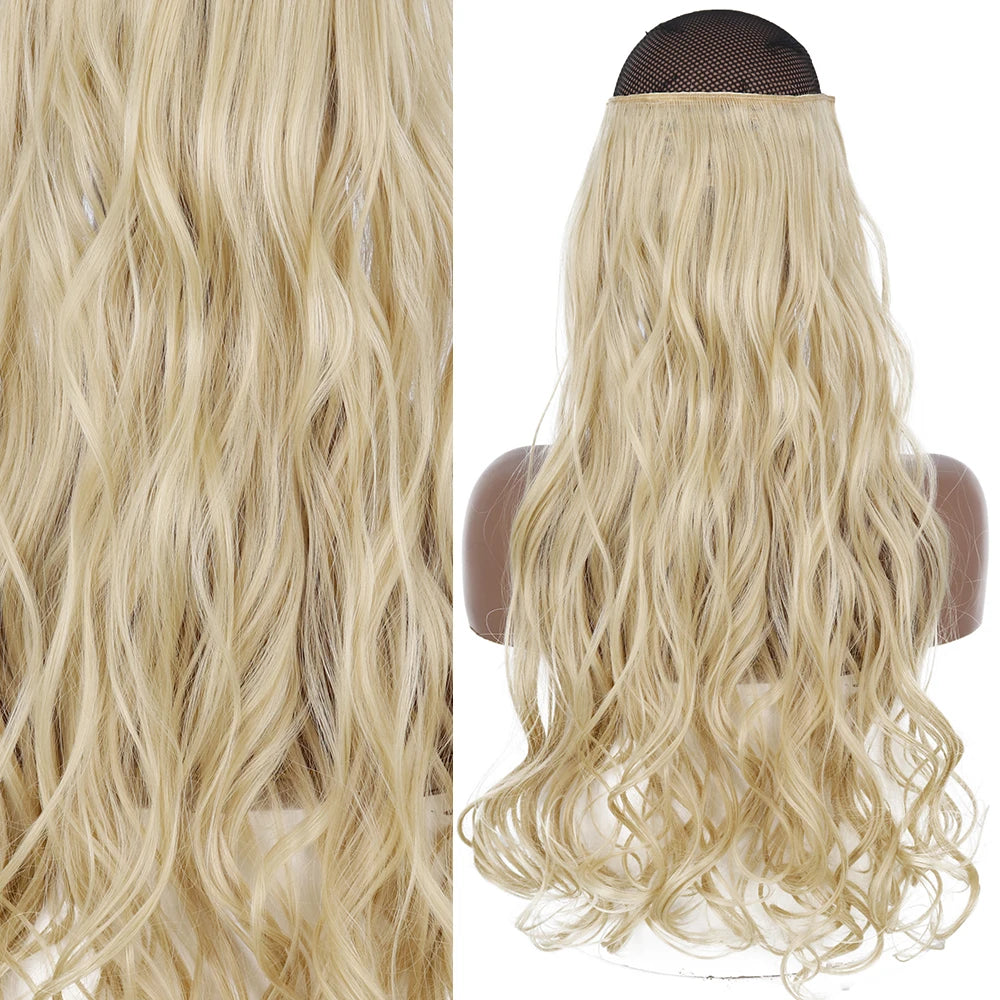 Invisible Wire One-Piece Synthetic Hair Extension sq88-13 32inches by HitMyNeed