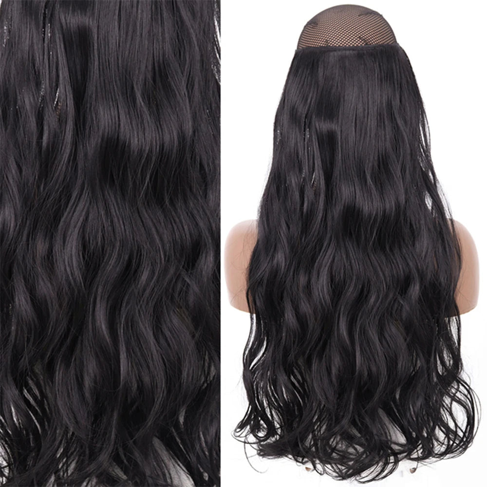 Invisible Wire One-Piece Synthetic Hair Extension sq88-2 32inches by HitMyNeed
