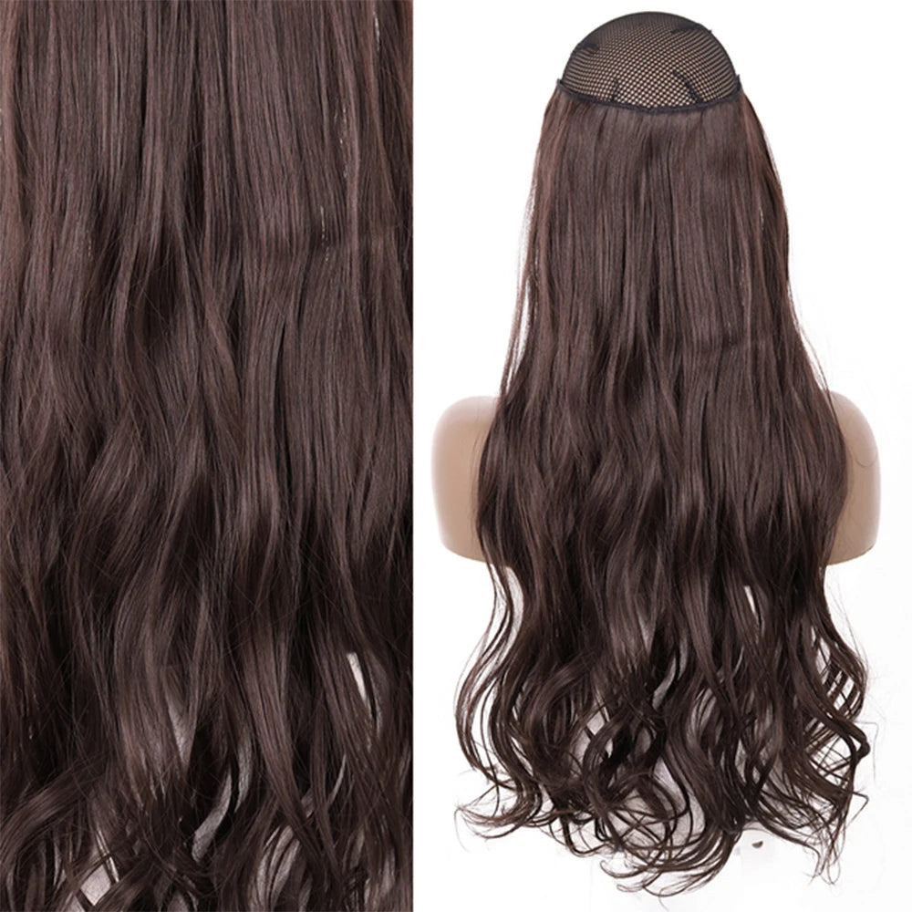 Invisible Wire One-Piece Synthetic Hair Extension sq88-2-33 32inches by HitMyNeed
