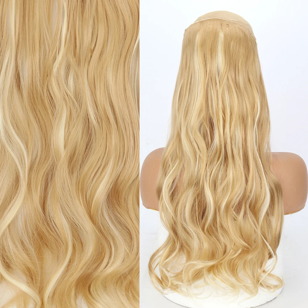 Invisible Wire One-Piece Synthetic Hair Extension sq88-22h613 32inches by HitMyNeed