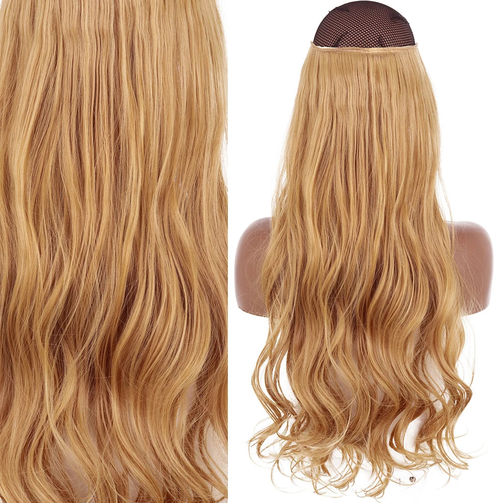 Invisible Wire One-Piece Synthetic Hair Extension sq88-27 32inches by HitMyNeed