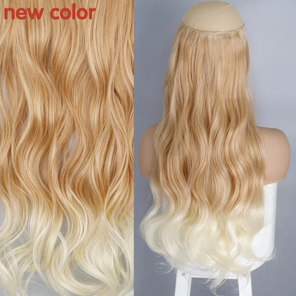 Invisible Wire One-Piece Synthetic Hair Extension sq88-27t613 32inches by HitMyNeed