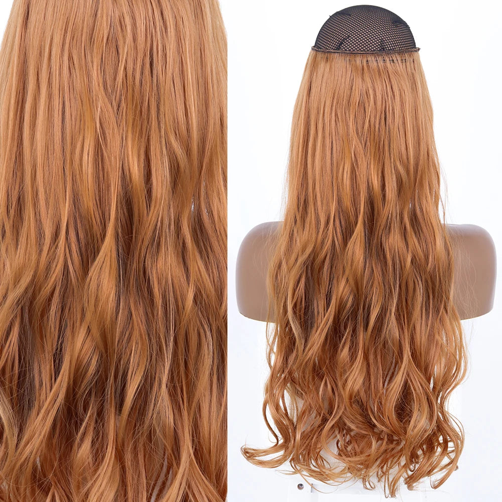 Invisible Wire One-Piece Synthetic Hair Extension sq88-30 32inches by HitMyNeed
