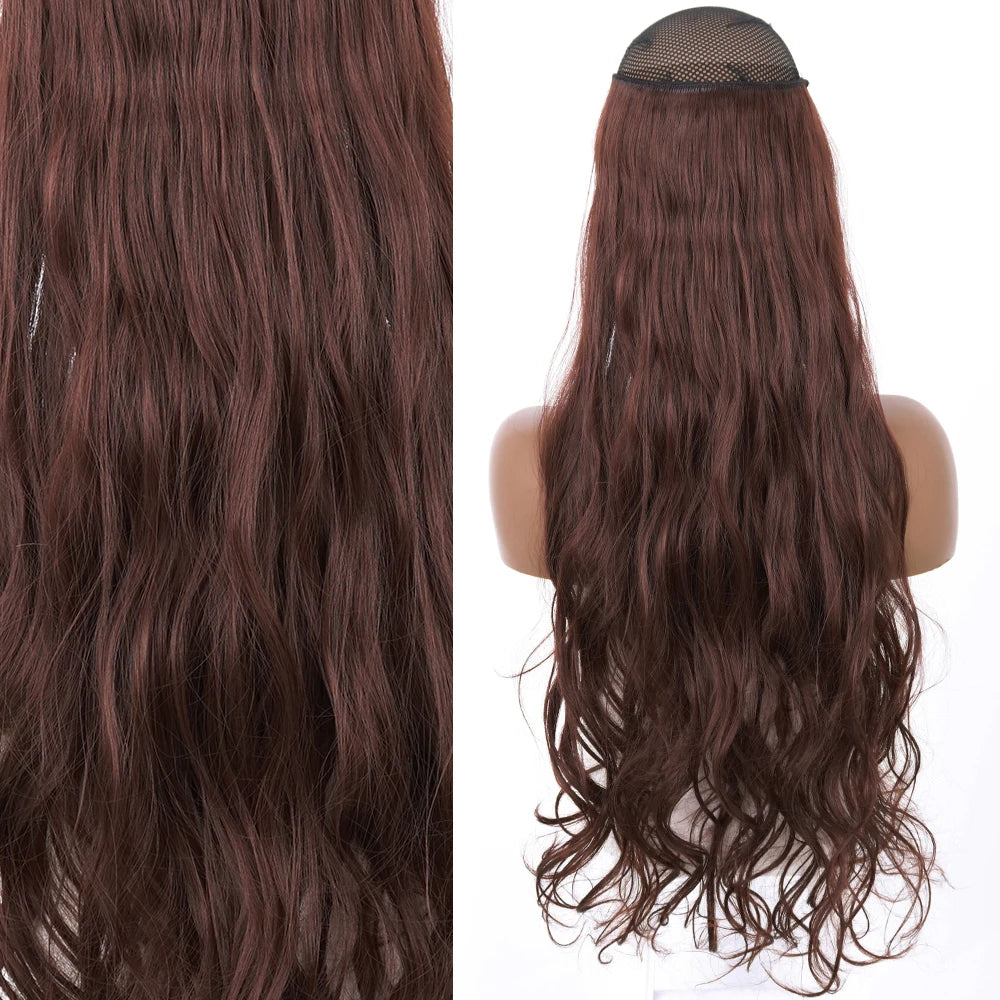 Invisible Wire One-Piece Synthetic Hair Extension sq88-33 32inches by HitMyNeed