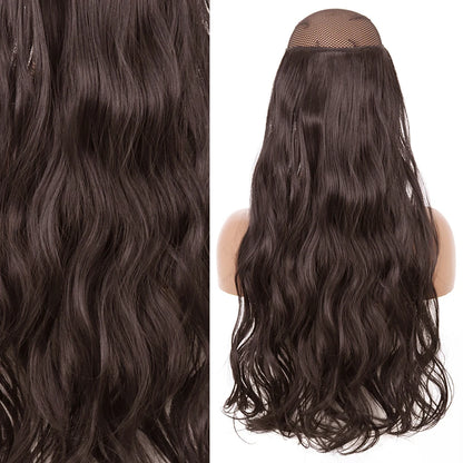 Invisible Wire One-Piece Synthetic Hair Extension sq88-4 32inches by HitMyNeed