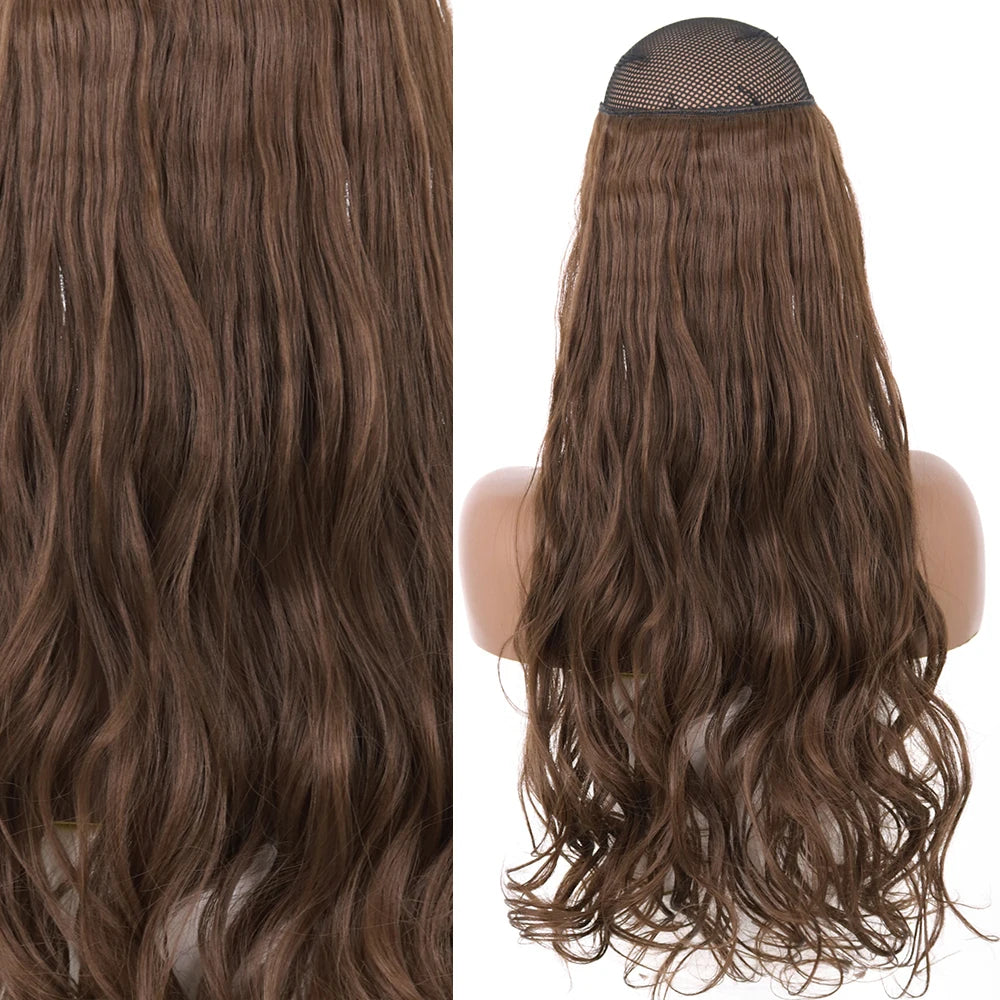 Invisible Wire One-Piece Synthetic Hair Extension sq88-8 32inches by HitMyNeed