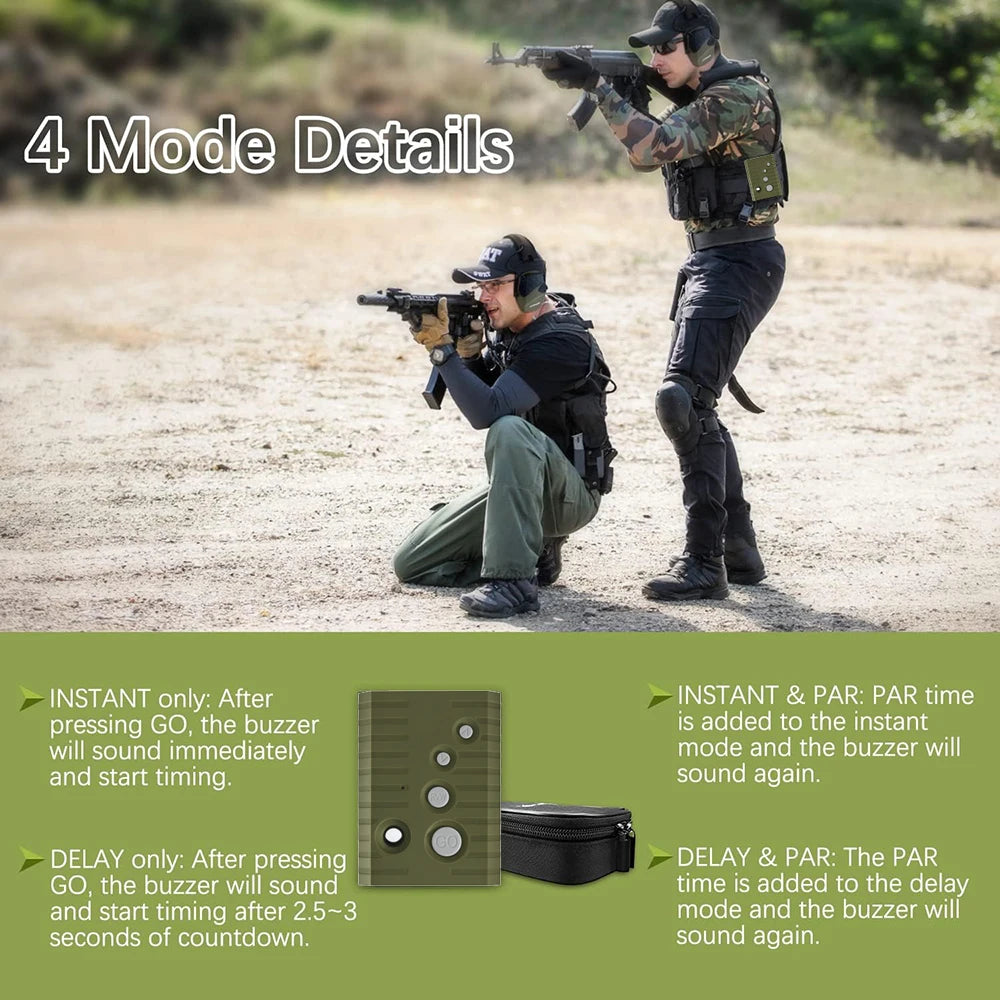 IPSC Shot Timer with Night Vision LCD & 4 Modes by HitMyNeed