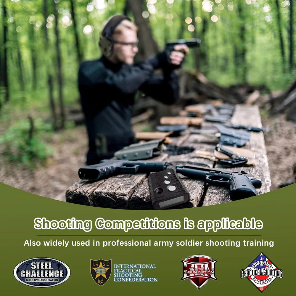 IPSC Shot Timer with Night Vision LCD & 4 Modes by HitMyNeed