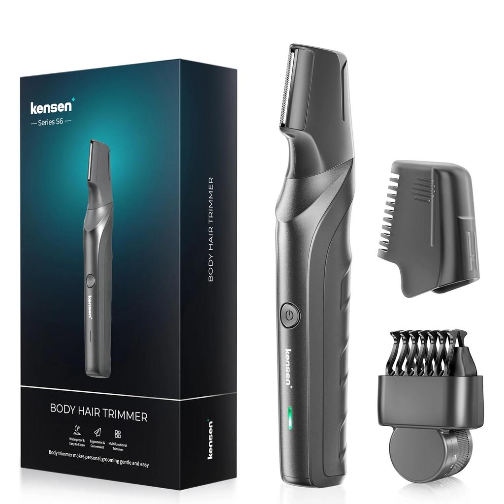 IPX5 Body & Groin Hair Trimmer for Men, 2 Attachments by HitMyNeed