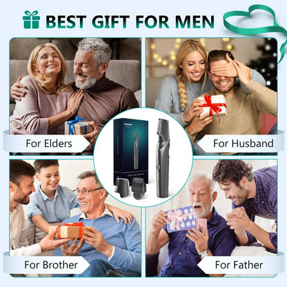 IPX5 Body & Groin Hair Trimmer for Men, 2 Attachments by HitMyNeed