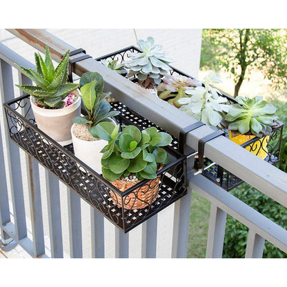 Iron Balcony Plant Stand Hanging Display Rack by HitMyNeed