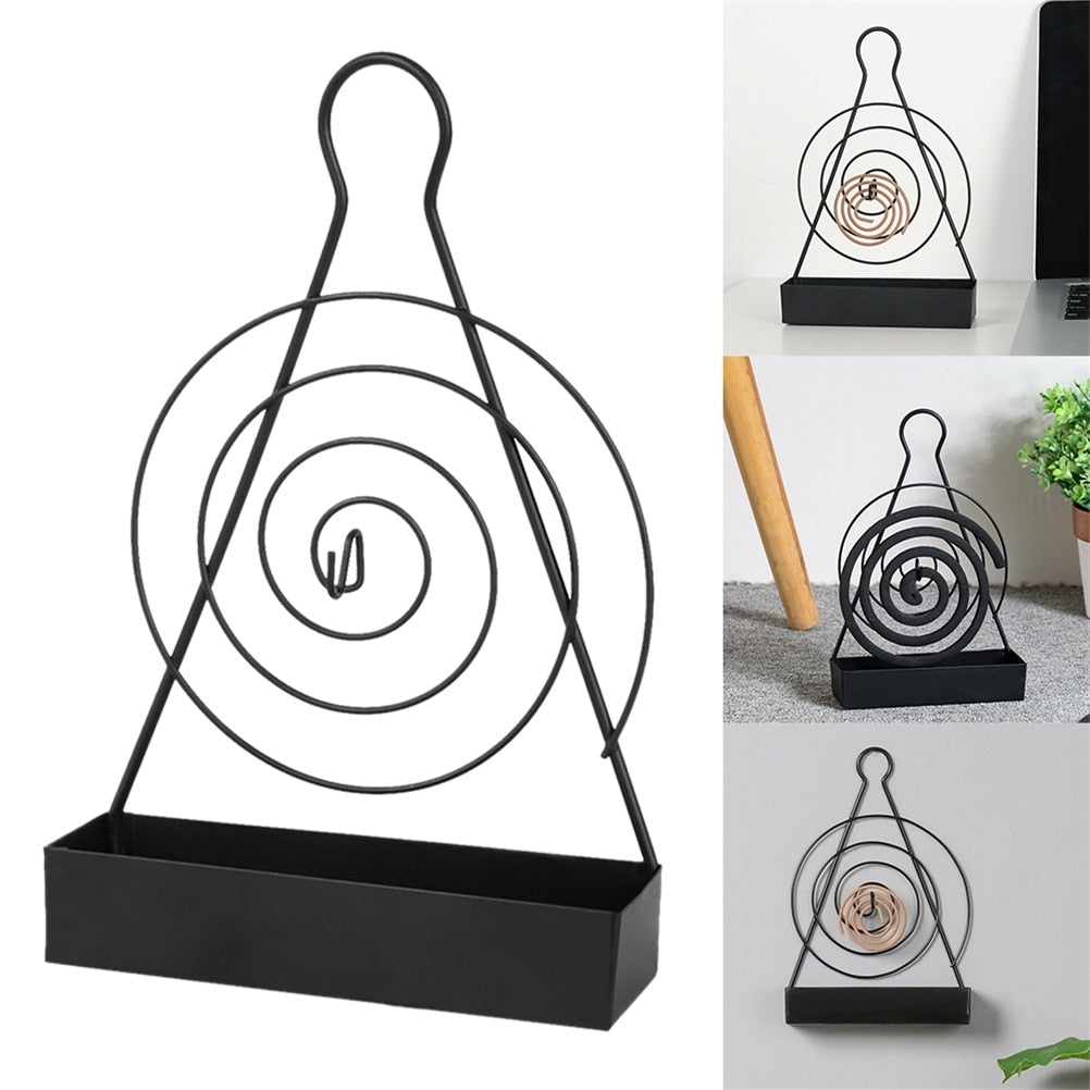 Iron Mosquito Coil Stand with Ash Catch Tray by HitMyNeed