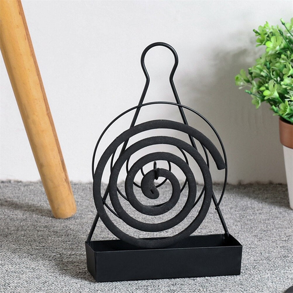Iron Mosquito Coil Stand with Ash Catch Tray by HitMyNeed