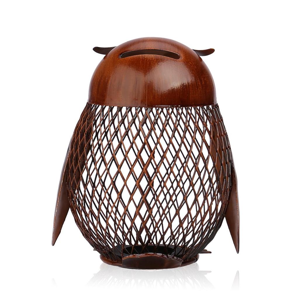 Iron Owl Piggy Bank Coin Holder by HitMyNeed