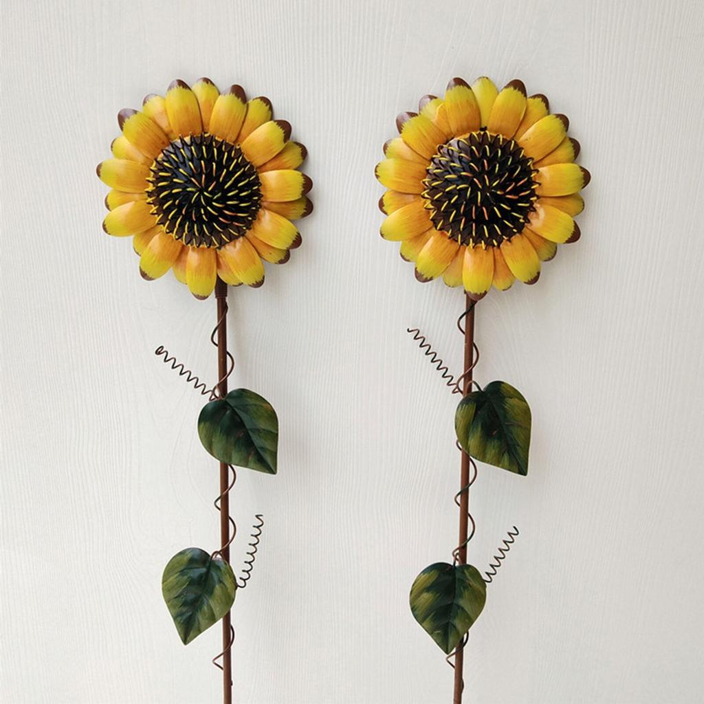 Iron Sunflower Garden Stake Outdoor Decor by HitMyNeed