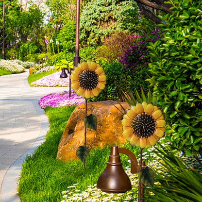 Iron Sunflower Garden Stake Outdoor Decor by HitMyNeed