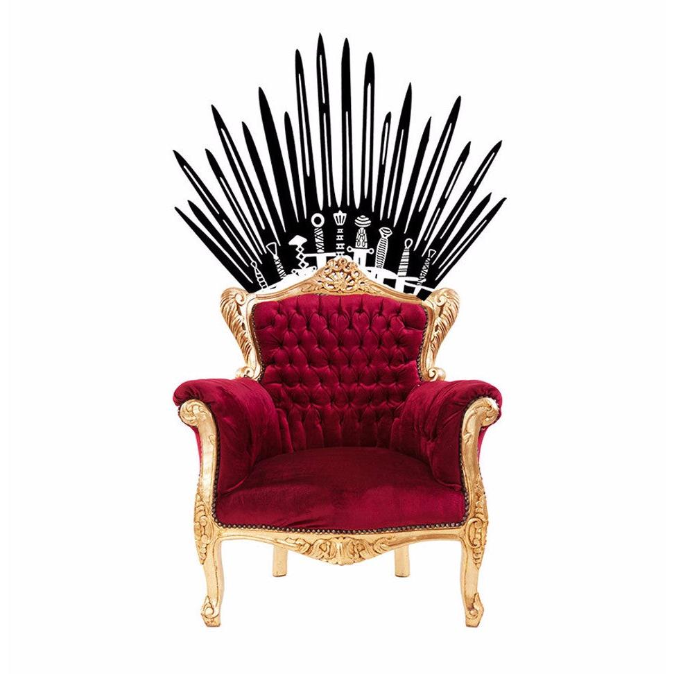 Iron Throne Parody Toilet Wall Decal Sticker by HitMyNeed